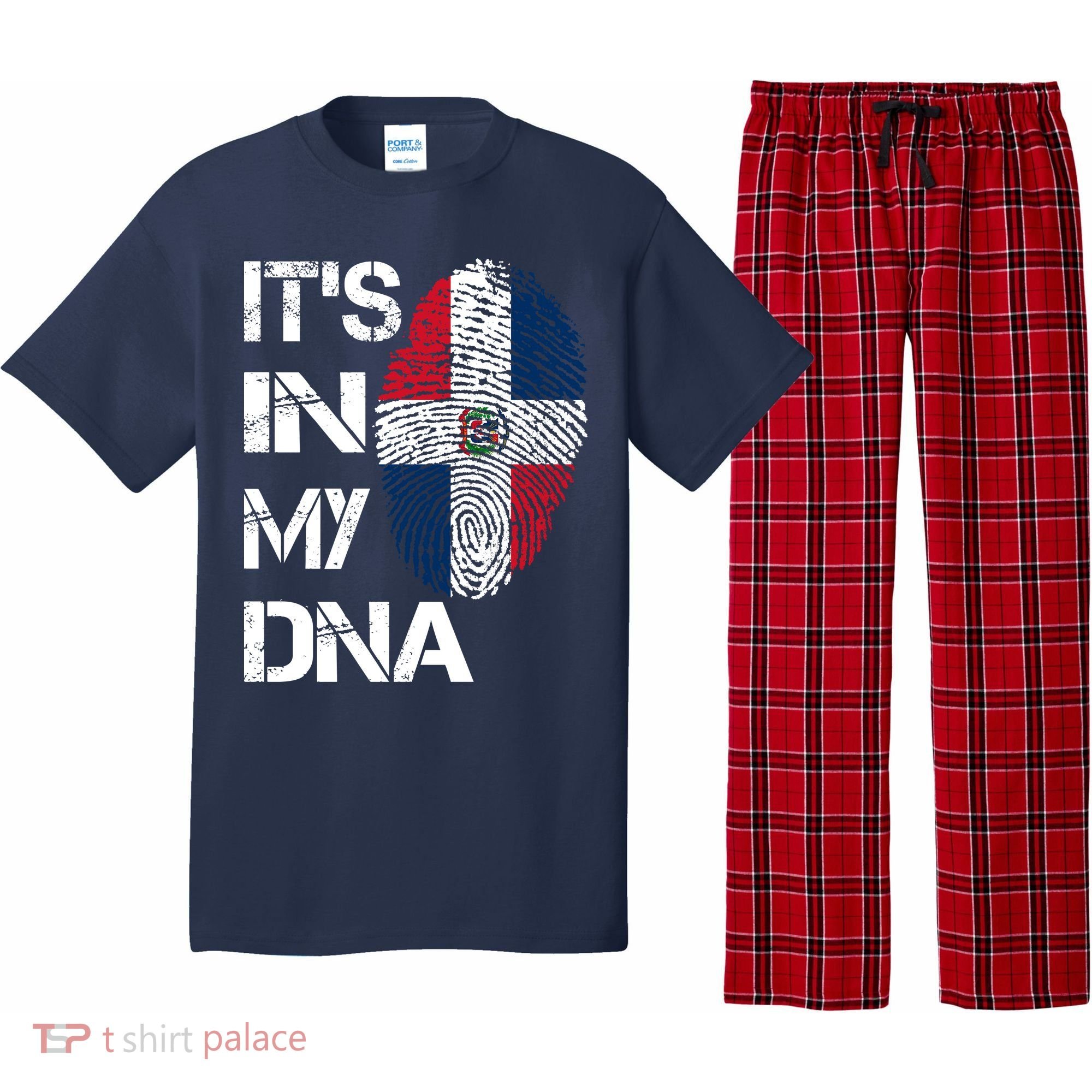 IT'S IN MY DNA Dominican Republic Flag Pride Gift Pajama Set