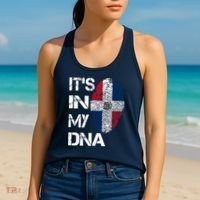 IT'S IN MY DNA Dominican Republic Flag Pride Gift Women's Tank Top thumb 2