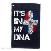 IT'S IN MY DNA Dominican Republic Flag Pride Gift Golf Towel thumb 0
