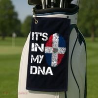 IT'S IN MY DNA Dominican Republic Flag Pride Gift Golf Towel thumb 2