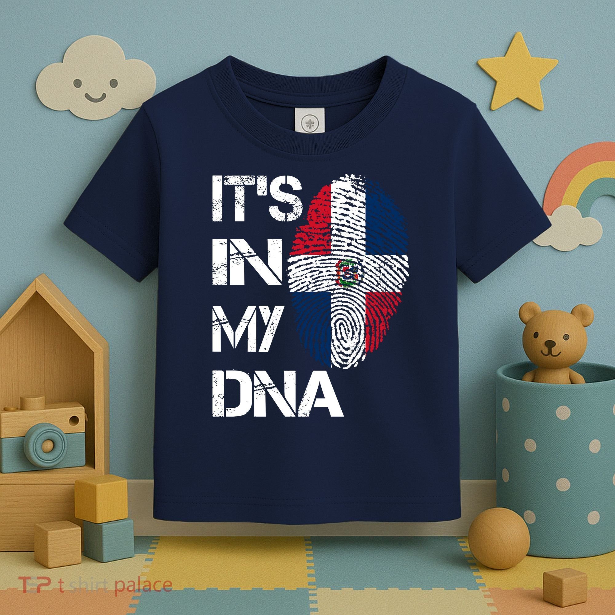 IT'S IN MY DNA Dominican Republic Flag Pride Gift Toddler T-Shirt
