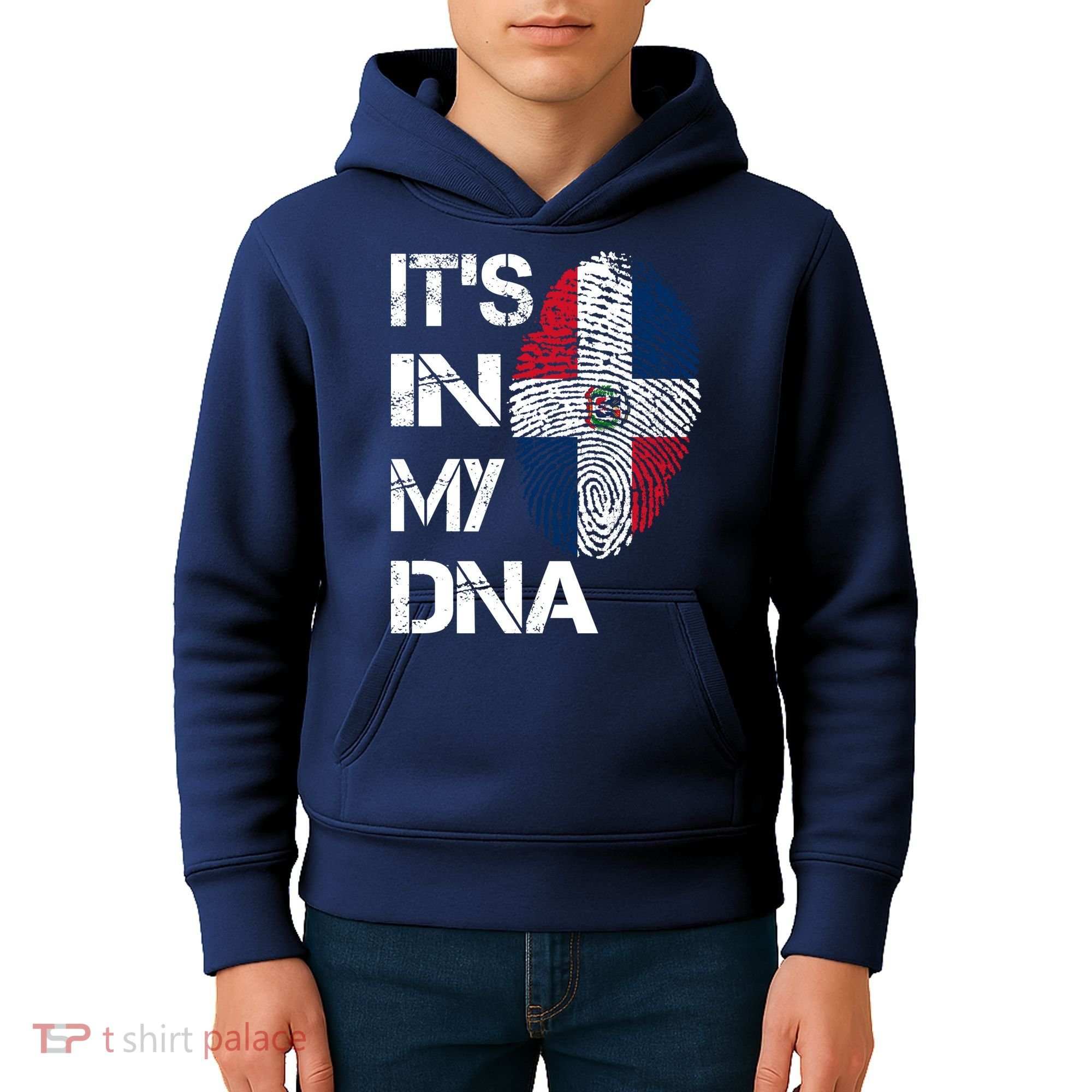 IT'S IN MY DNA Dominican Republic Flag Pride Gift Kids Hoodie