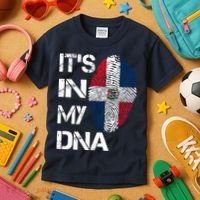 IT'S IN MY DNA Dominican Republic Flag Pride Gift Kids T-Shirt thumb 3