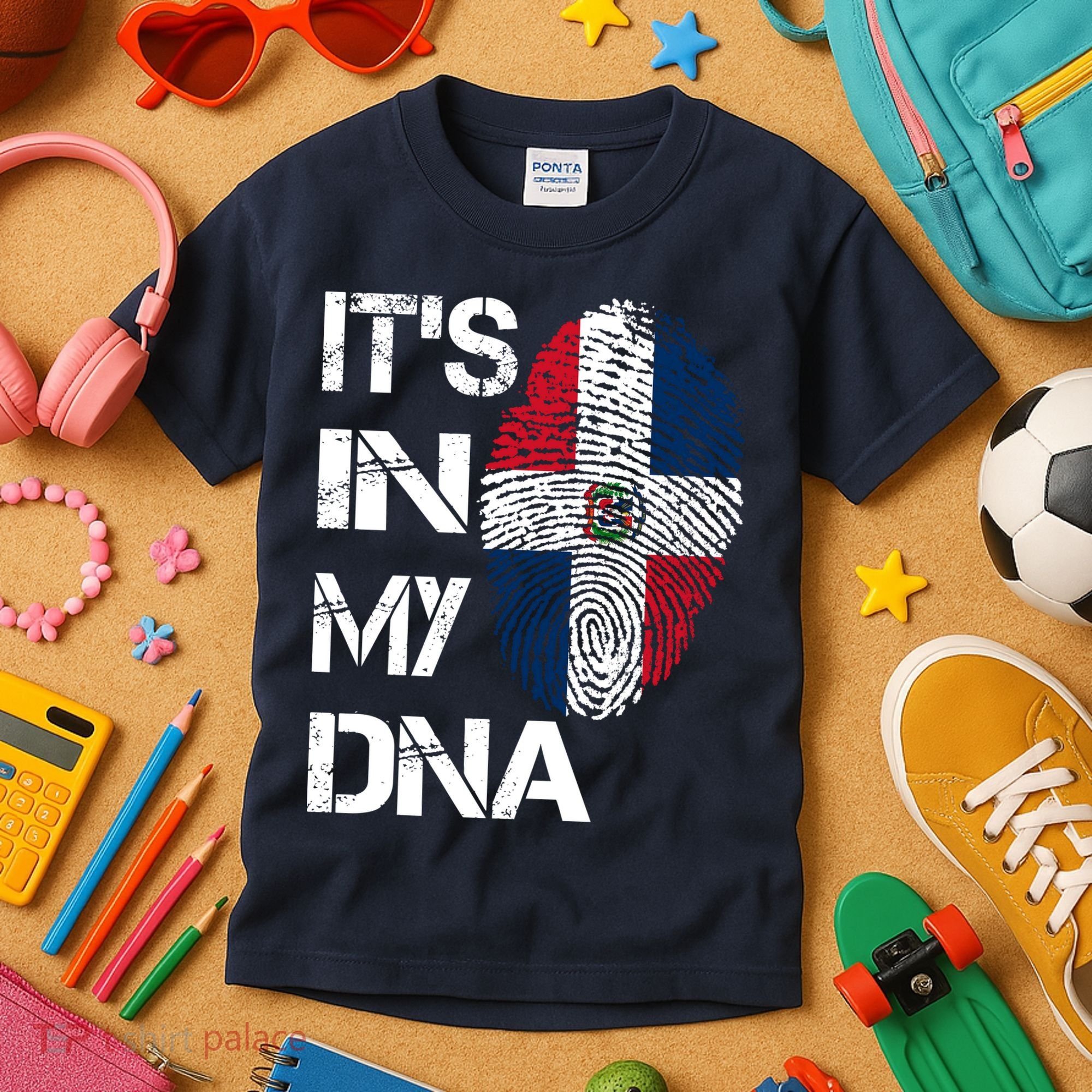 IT'S IN MY DNA Dominican Republic Flag Pride Gift Kids T-Shirt