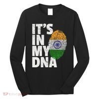 ItS In My Dna India Flag Indian Women Novelty Gift Long Sleeve Shirt thumb 0
