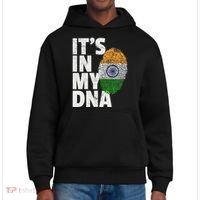ItS In My Dna India Flag Indian Women Novelty Gift District V.I.T. Heavyweight Hoodie thumb 0