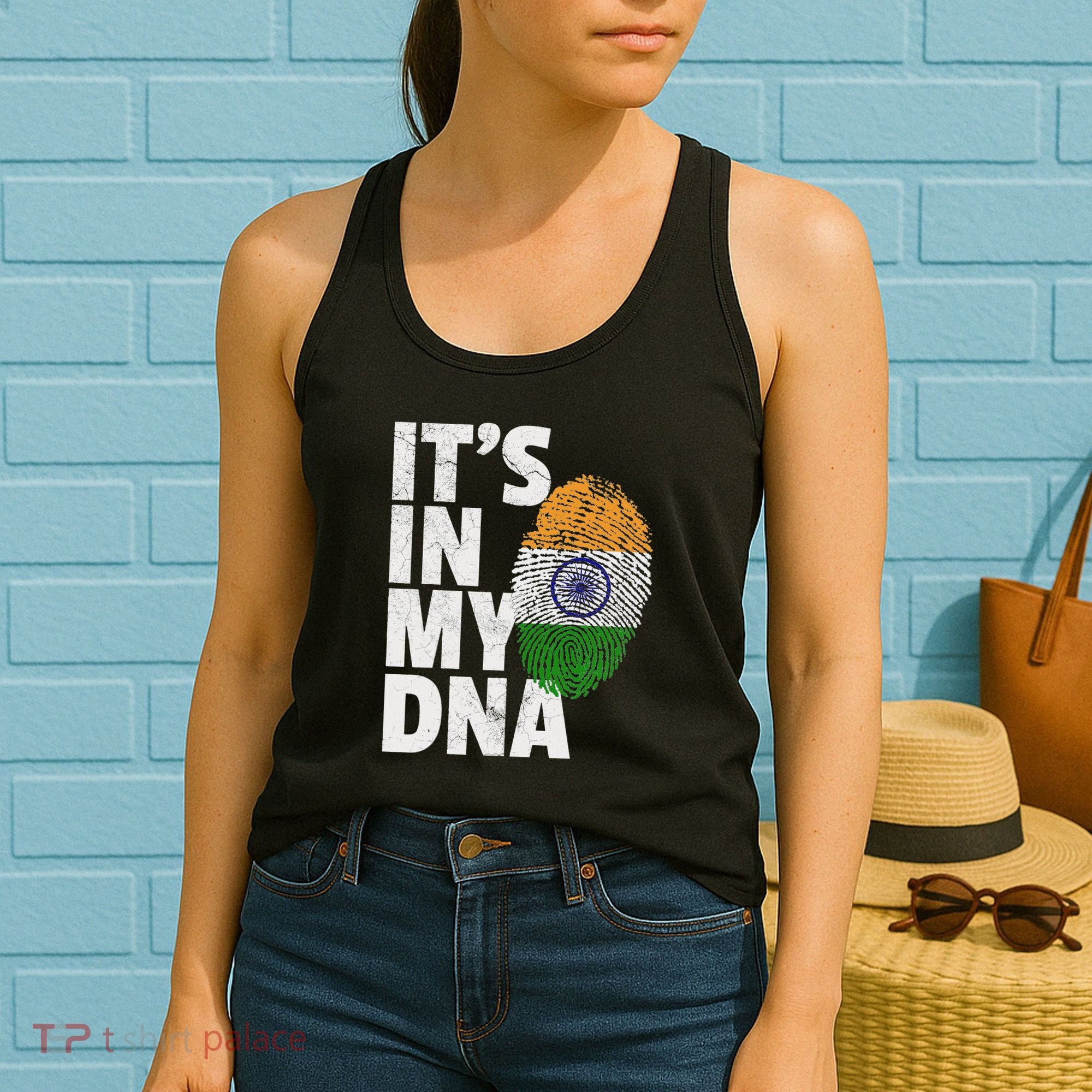 ItS In My Dna India Flag Indian Women Novelty Gift Women's Tank Top