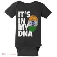 ItS In My Dna India Flag Indian Women Novelty Gift Baby Bodysuit thumb 0