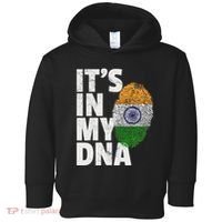 ItS In My Dna India Flag Indian Women Novelty Gift Toddler Hoodie thumb 0