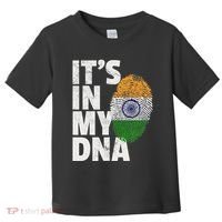 ItS In My Dna India Flag Indian Women Novelty Gift Toddler T-Shirt thumb 0