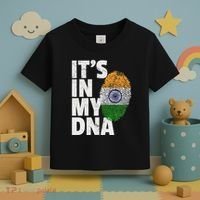 ItS In My Dna India Flag Indian Women Novelty Gift Toddler T-Shirt thumb 3