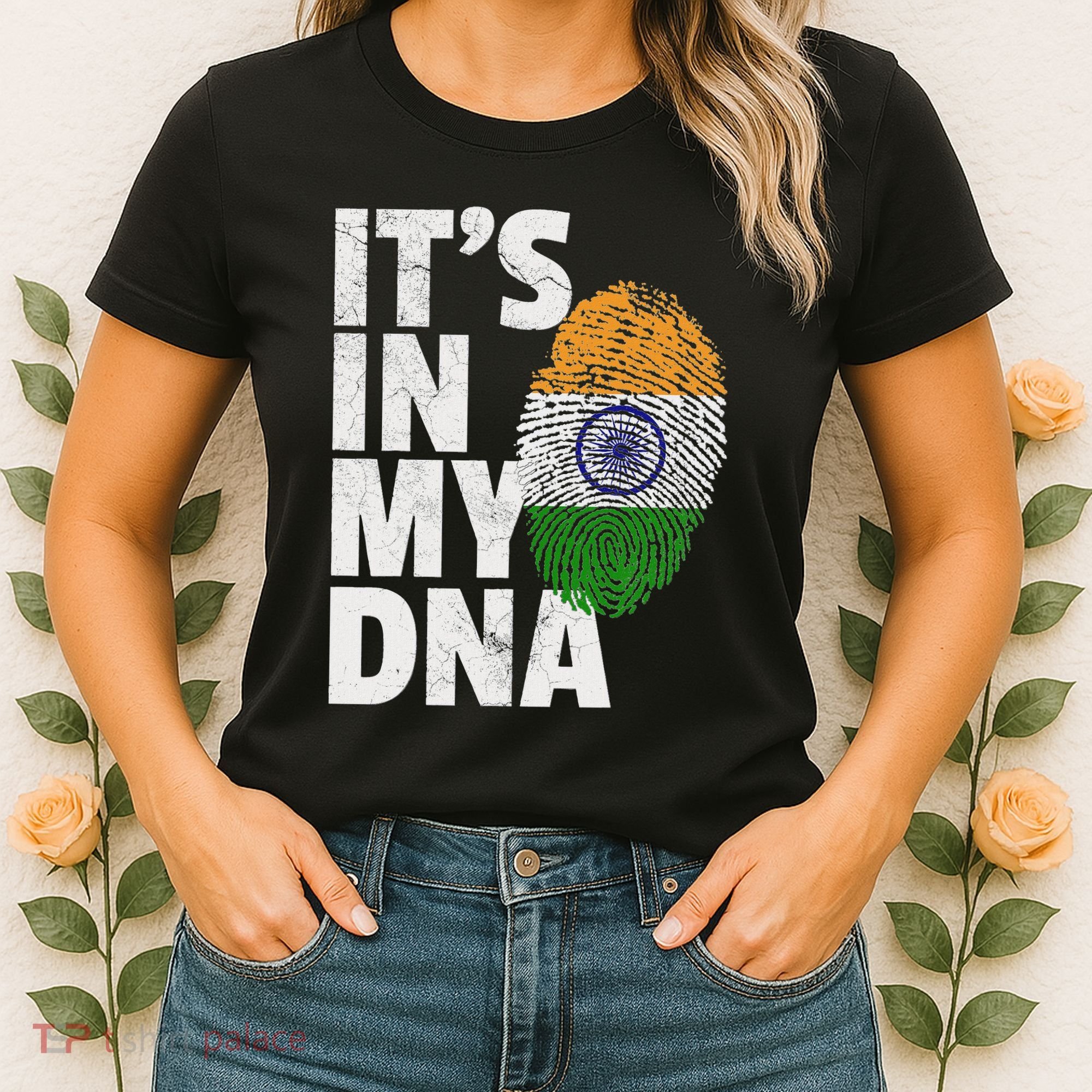 ItS In My Dna India Flag Indian Women Novelty Gift Women's T-Shirt