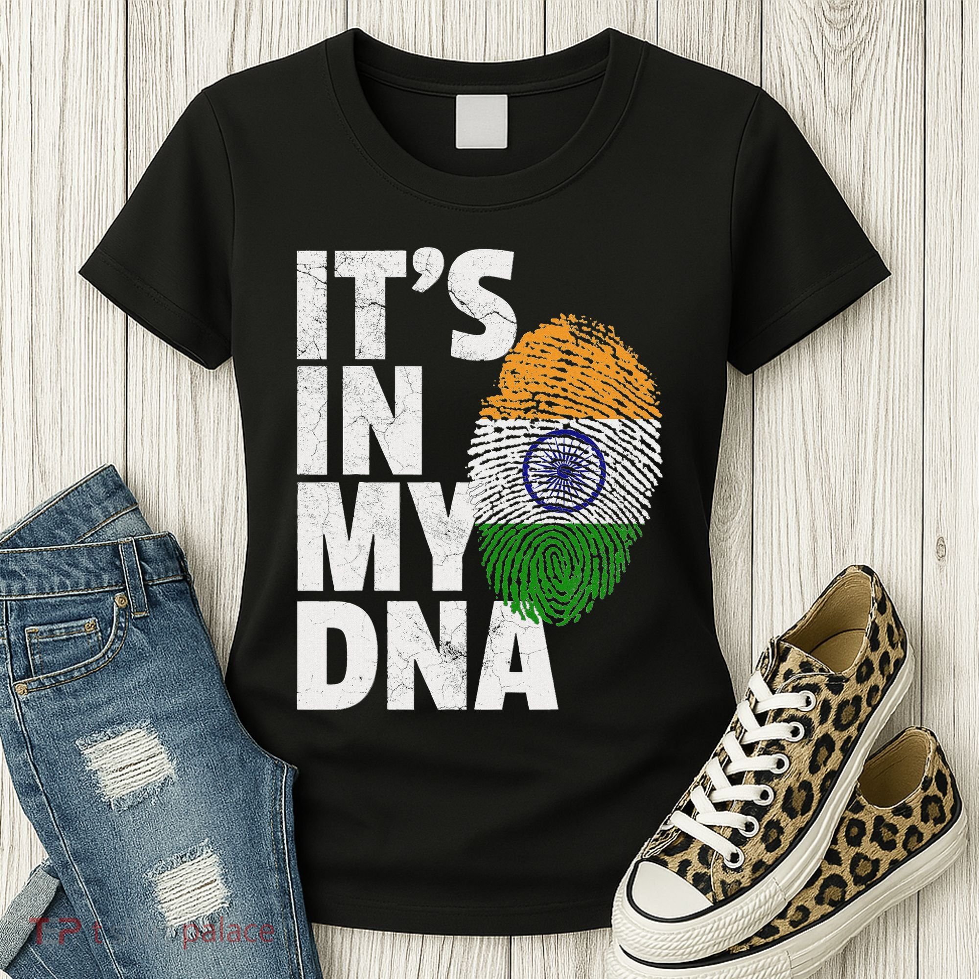ItS In My Dna India Flag Indian Women Novelty Gift Women's T-Shirt