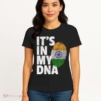 ItS In My Dna India Flag Indian Women Novelty Gift Women's T-Shirt thumb 4