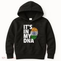 ItS In My Dna India Flag Indian Women Novelty Gift Kids Hoodie thumb 0