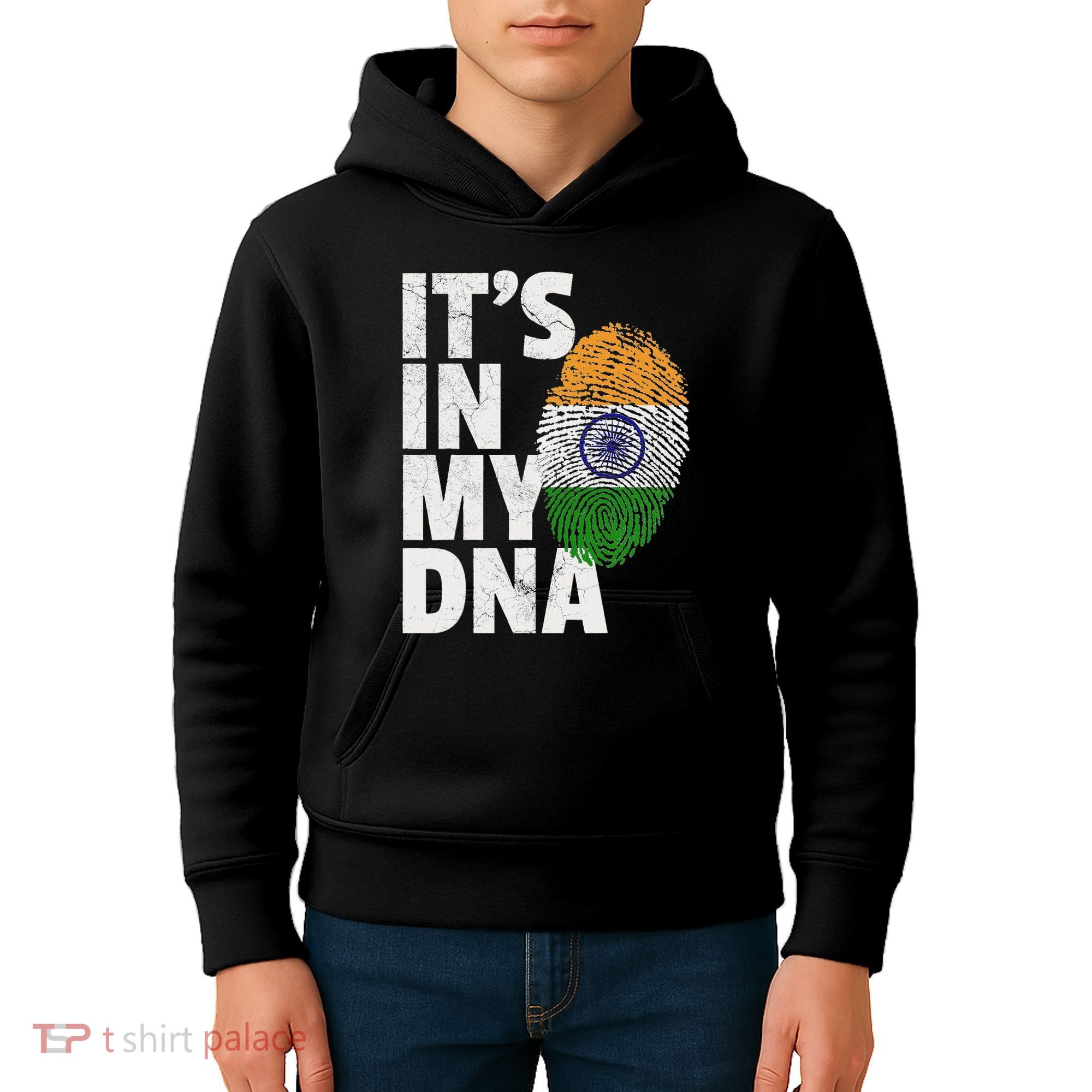 ItS In My Dna India Flag Indian Women Novelty Gift Kids Hoodie