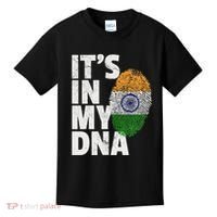 ItS In My Dna India Flag Indian Women Novelty Gift Kids T-Shirt thumb 0