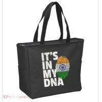 ItS In My Dna India Flag Indian Women Novelty Gift Tote Bag thumb 2
