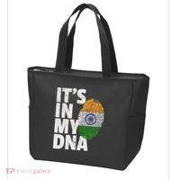 ItS In My Dna India Flag Indian Women Novelty Gift Tote Bag thumb 3