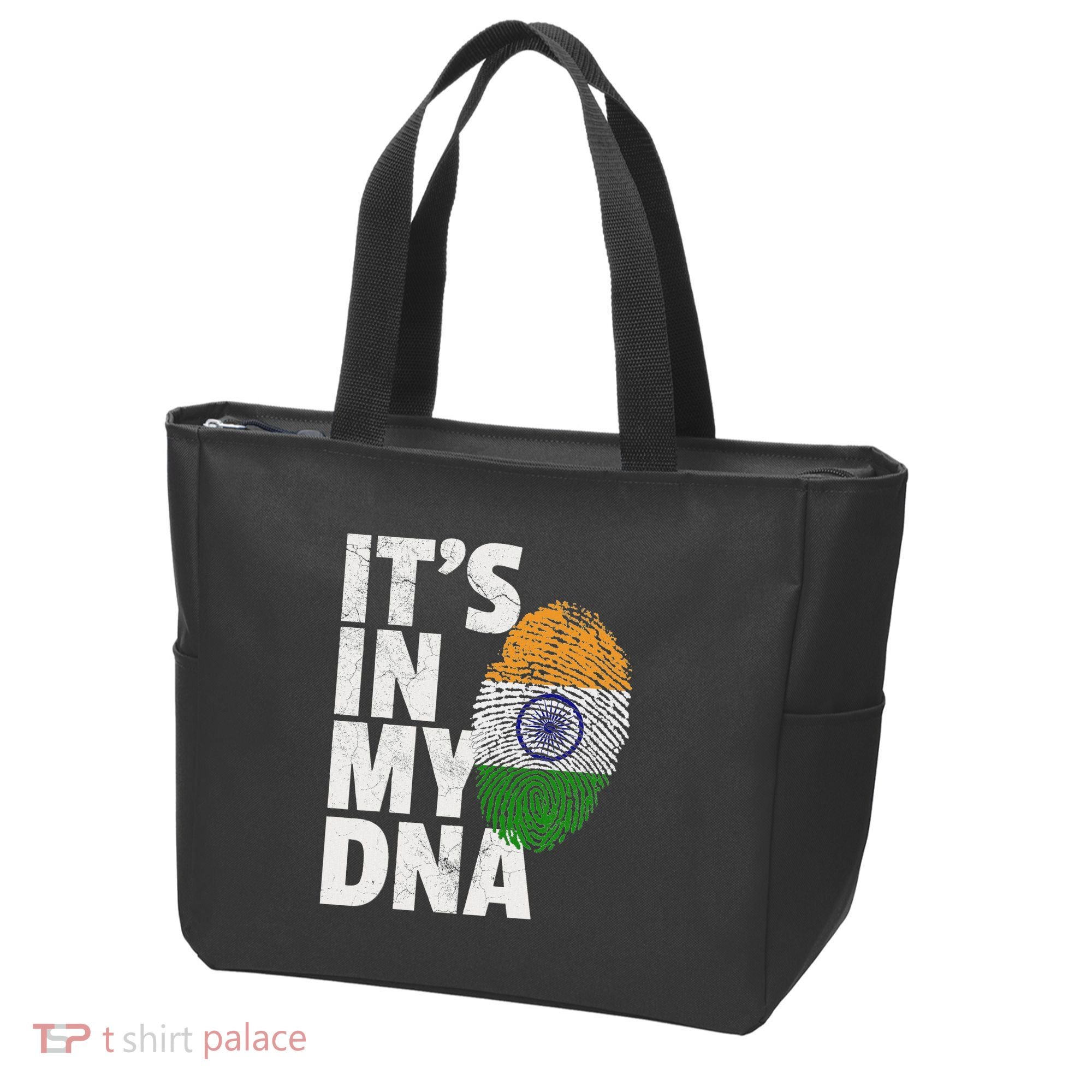 ItS In My Dna India Flag Indian Women Novelty Gift Tote Bag