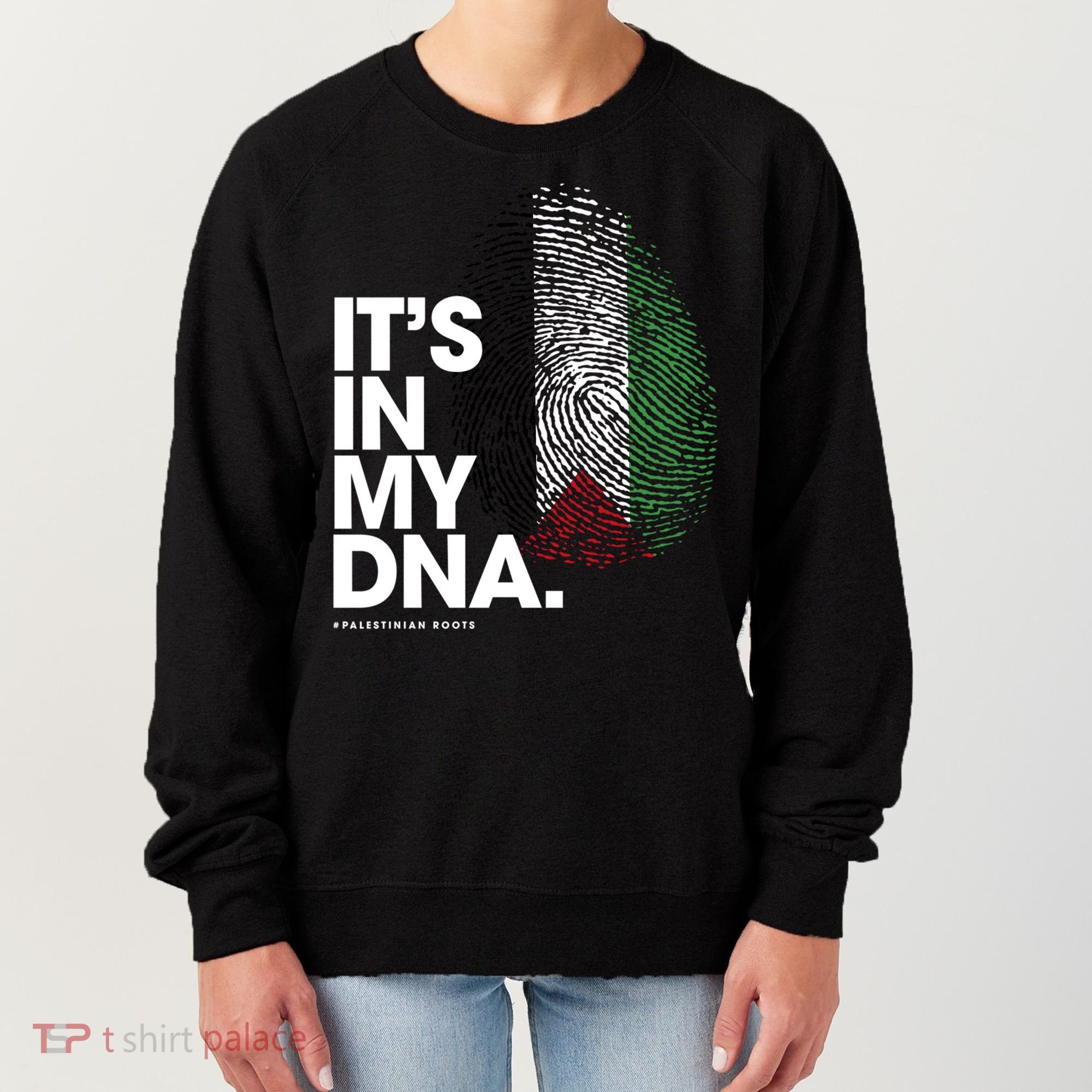 ItS In My Dna Palestine Flag Cool Gift Palestinian Roots Gift Women's Sweatshirt