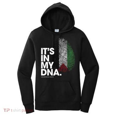 ItS In My Dna Palestine Flag Cool Gift Palestinian Roots Gift Women's Hoodie