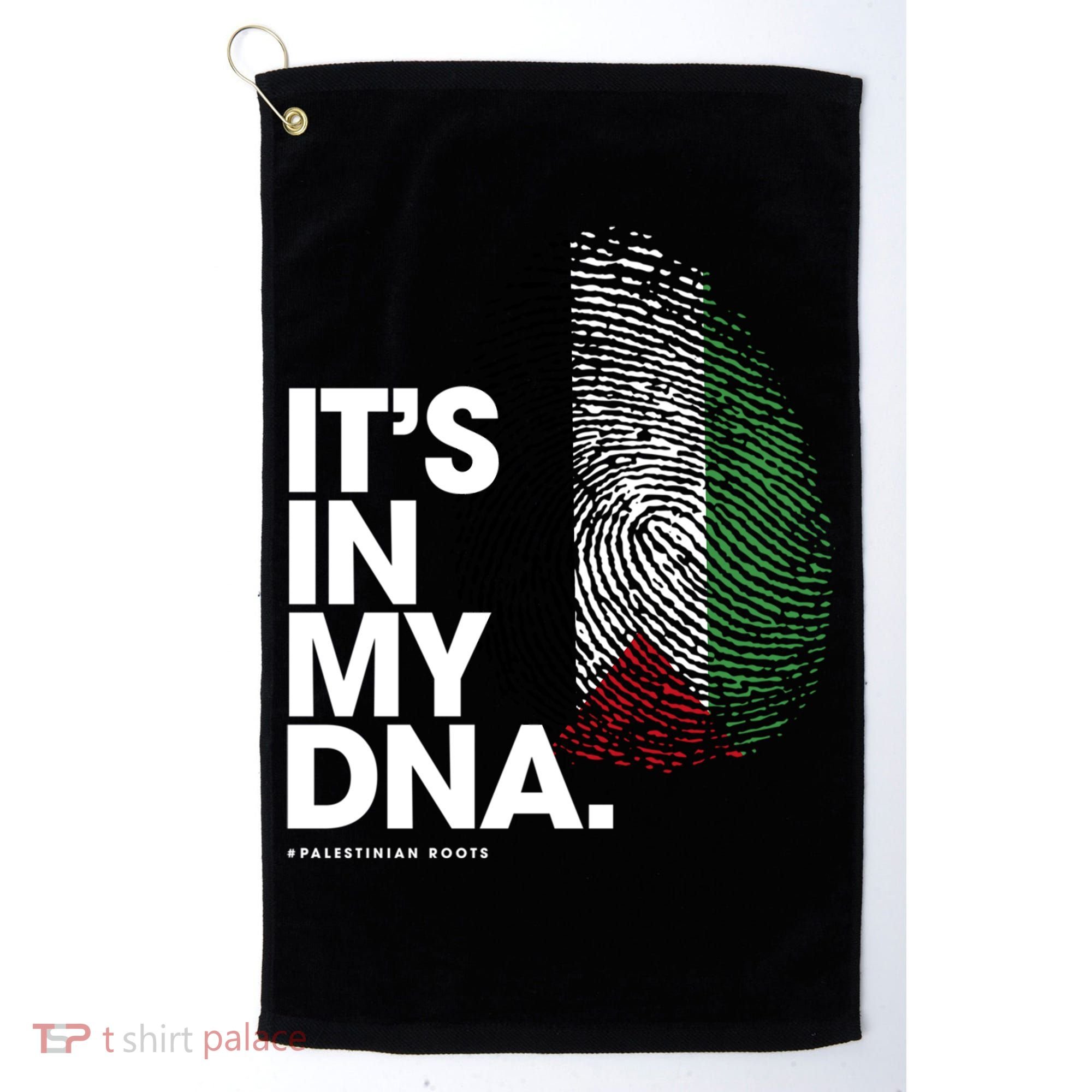 ItS In My Dna Palestine Flag Cool Gift Palestinian Roots Gift Golf Towel