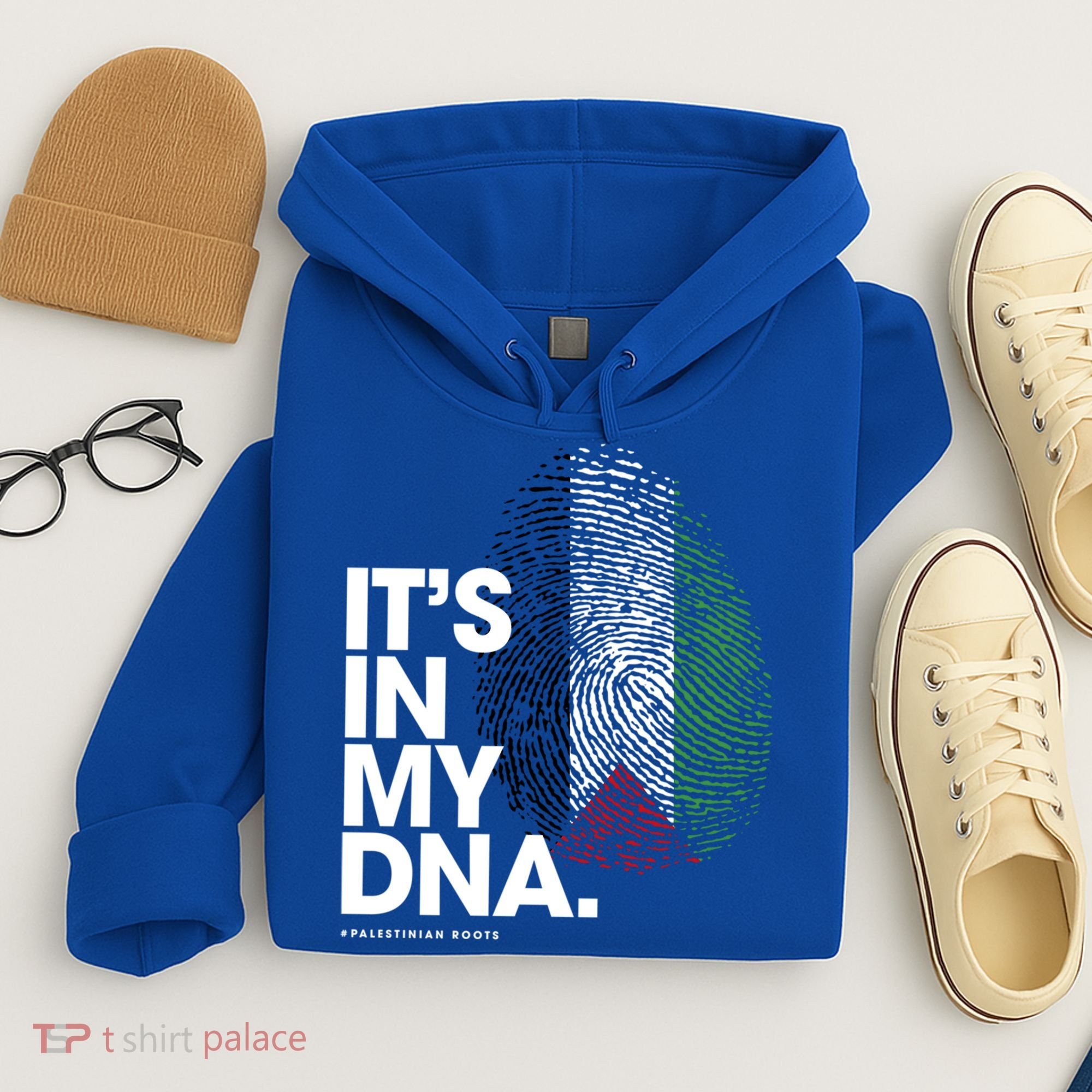 ItS In My Dna Palestine Flag Cool Gift Palestinian Roots Gift Hoodie