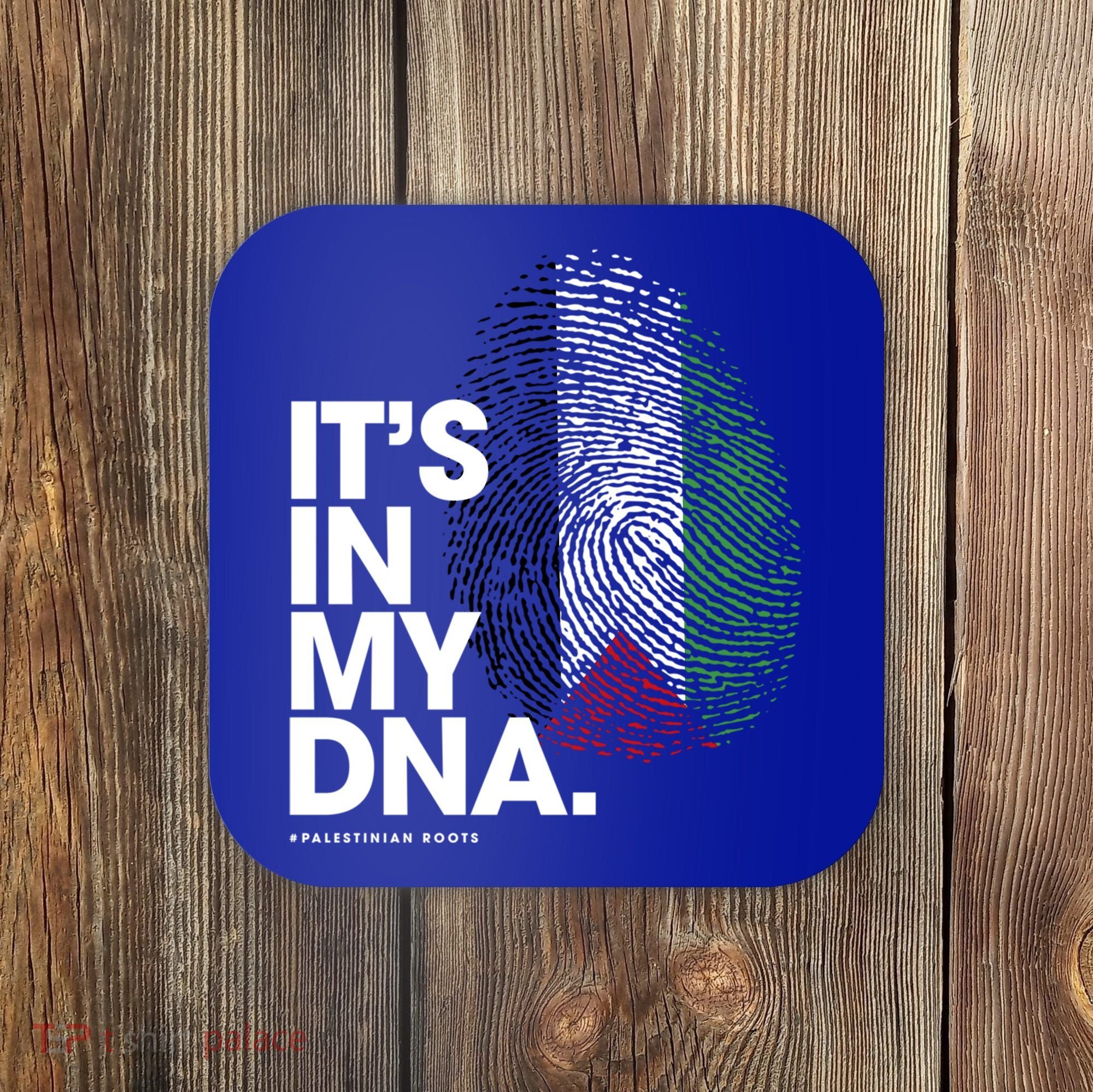 ItS In My Dna Palestine Flag Cool Gift Palestinian Roots Gift Coaster
