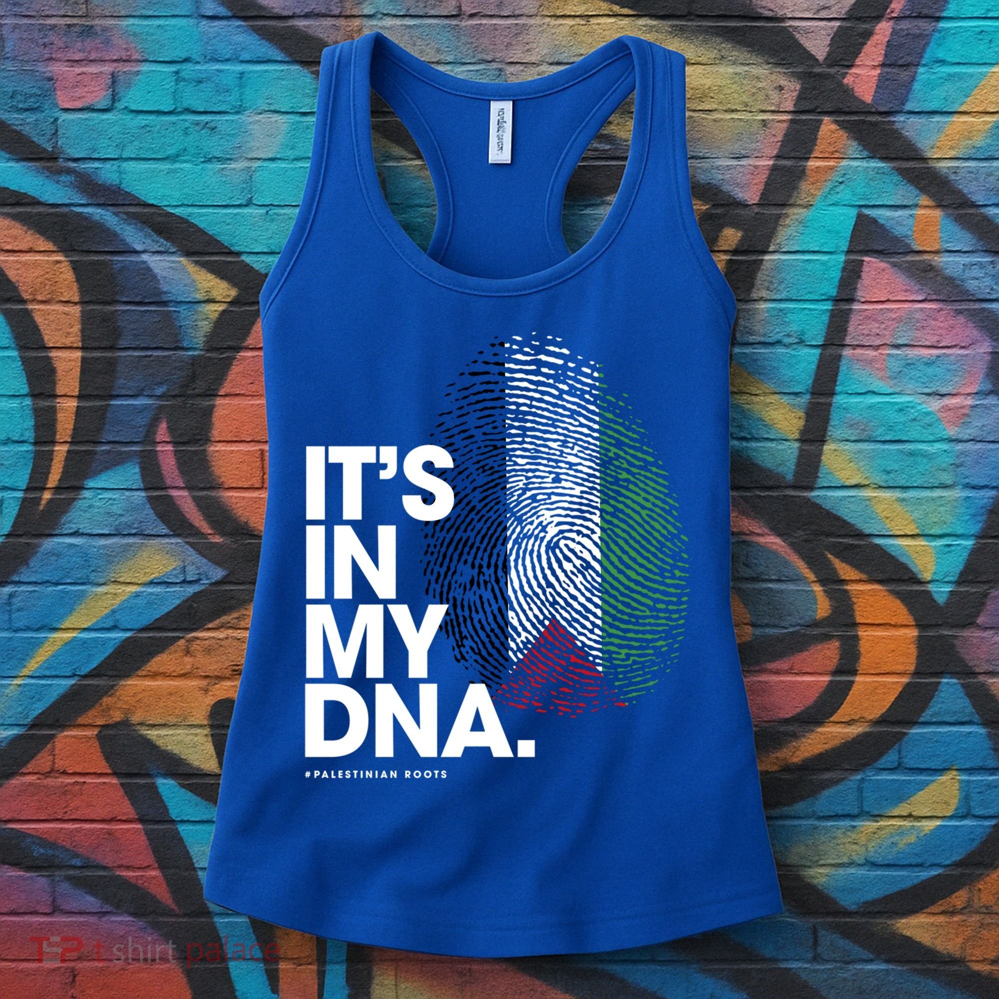 ItS In My Dna Palestine Flag Cool Gift Palestinian Roots Gift Women's Tank Top