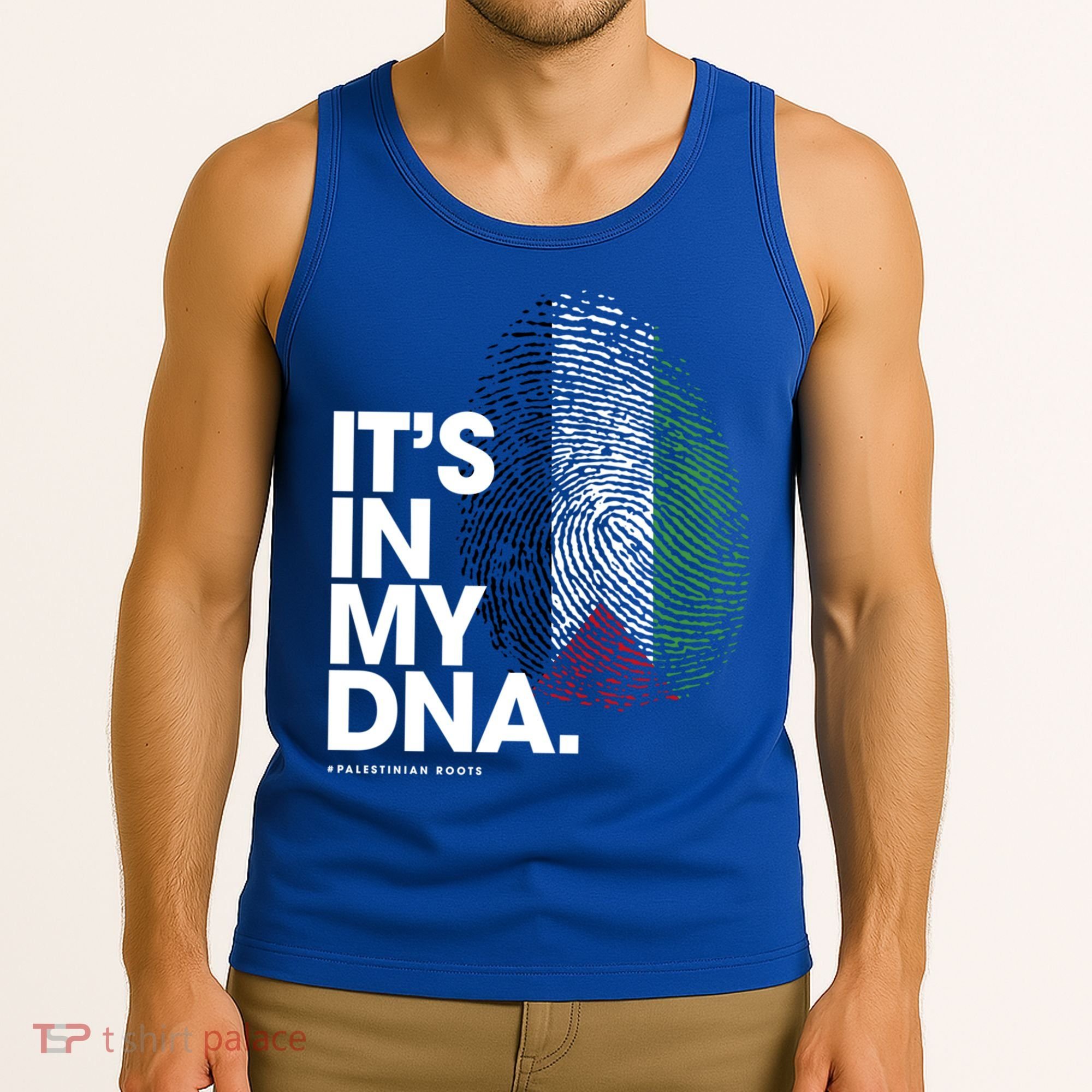 ItS In My Dna Palestine Flag Cool Gift Palestinian Roots Gift Tank Top