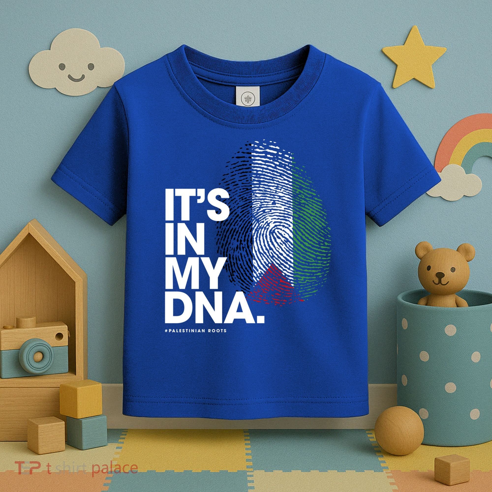 ItS In My Dna Palestine Flag Cool Gift Palestinian Roots Gift Toddler T-Shirt