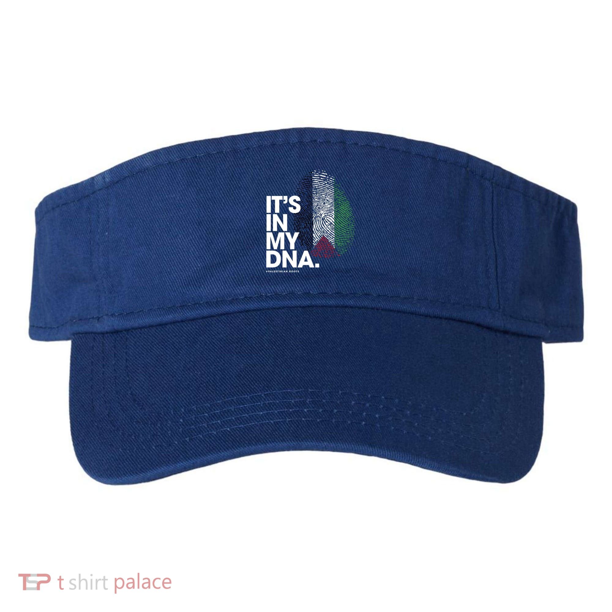 ItS In My Dna Palestine Flag Cool Gift Palestinian Roots Gift Visor