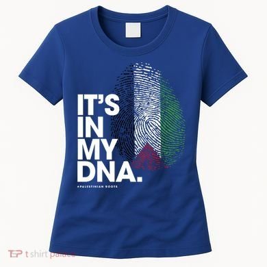 ItS In My Dna Palestine Flag Cool Gift Palestinian Roots Gift Women's T-Shirt