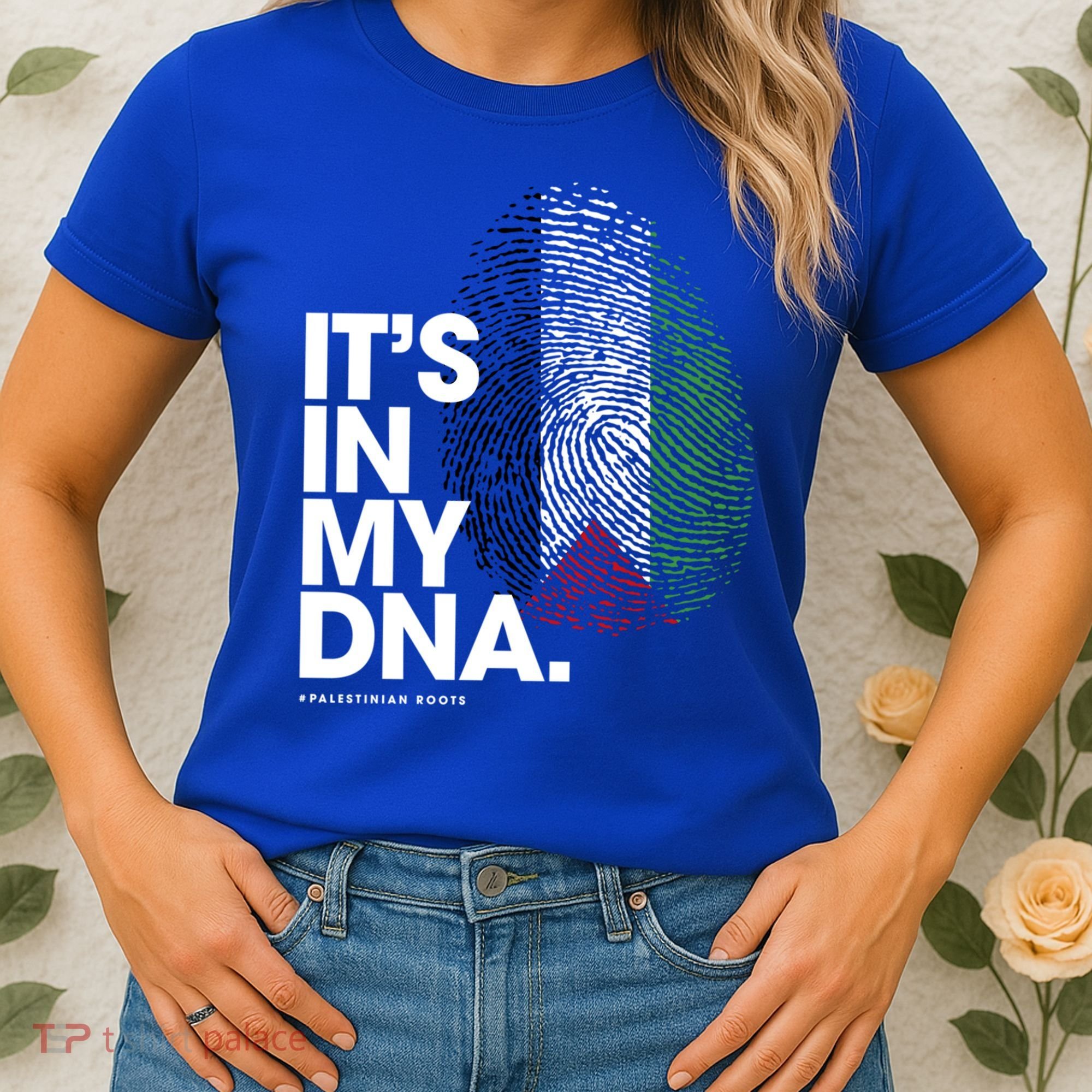 ItS In My Dna Palestine Flag Cool Gift Palestinian Roots Gift Women's T-Shirt