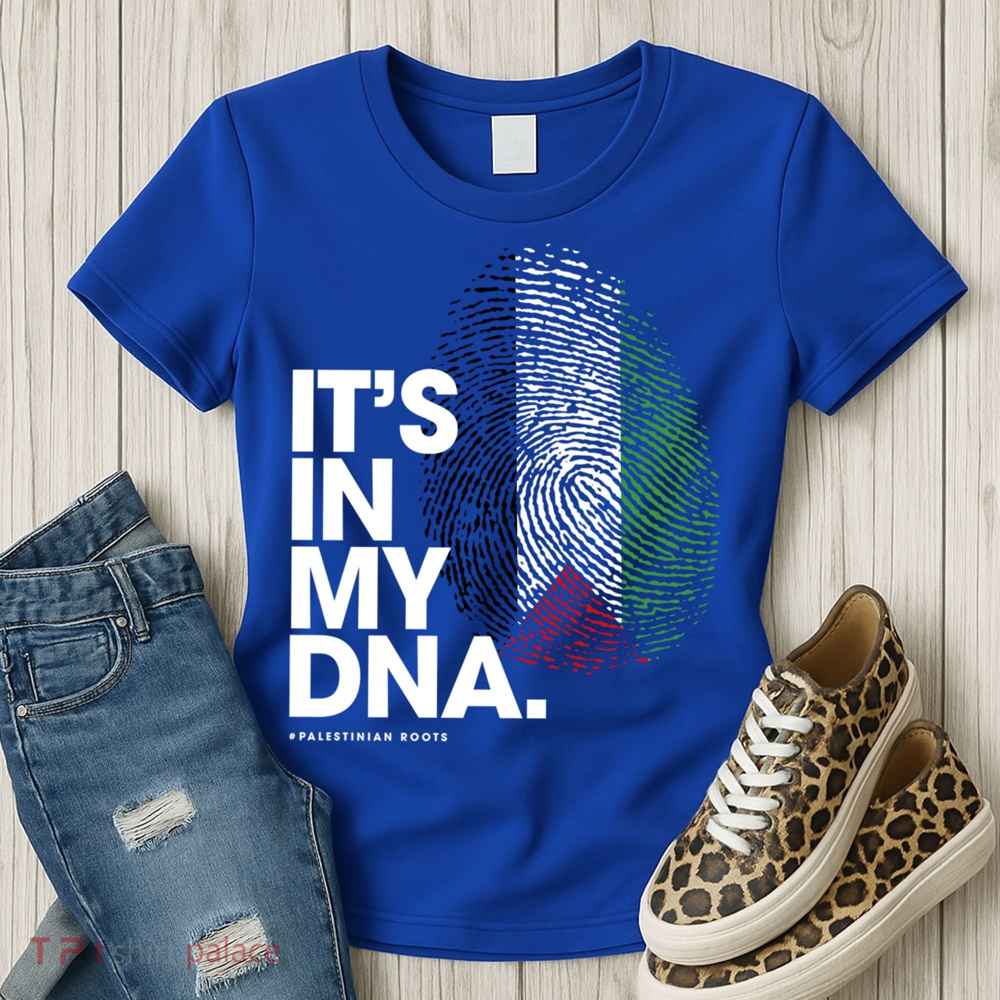 ItS In My Dna Palestine Flag Cool Gift Palestinian Roots Gift Women's T-Shirt