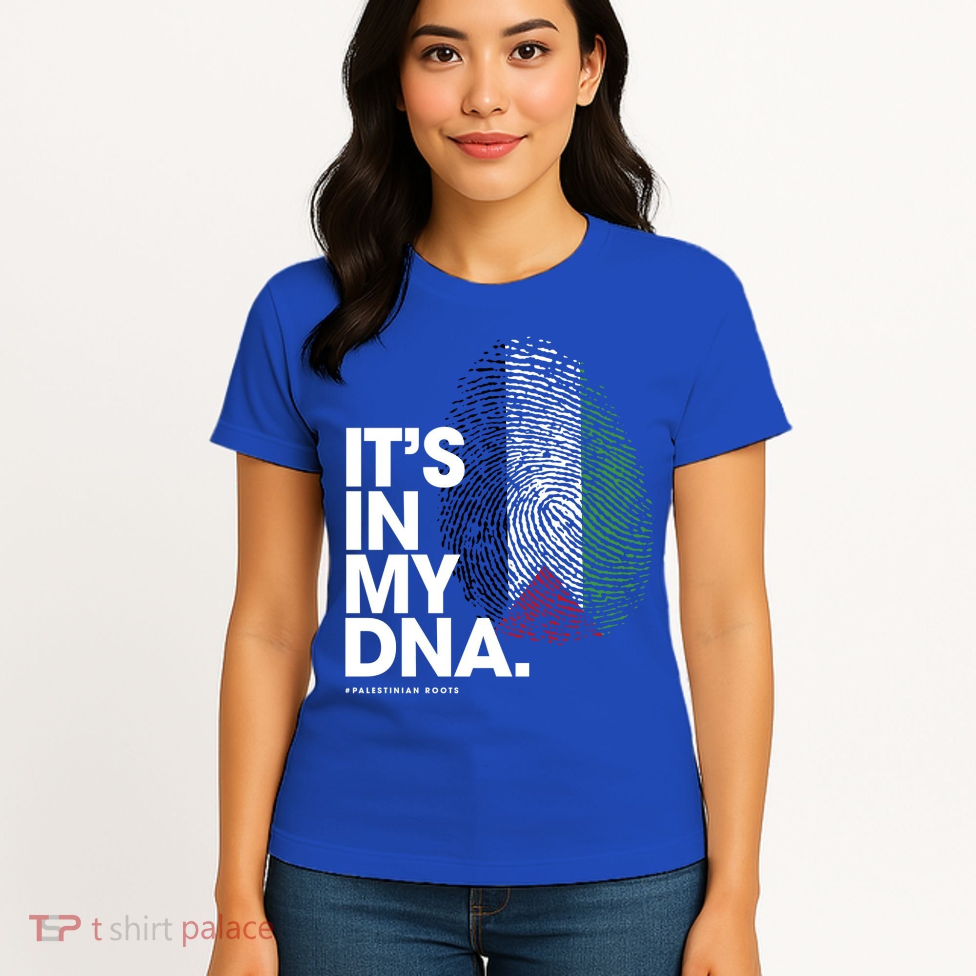 ItS In My Dna Palestine Flag Cool Gift Palestinian Roots Gift Women's T-Shirt