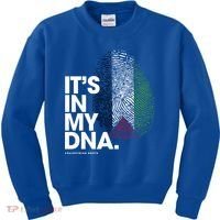 ItS In My Dna Palestine Flag Cool Gift Palestinian Roots Gift Kids Sweatshirt thumb 0