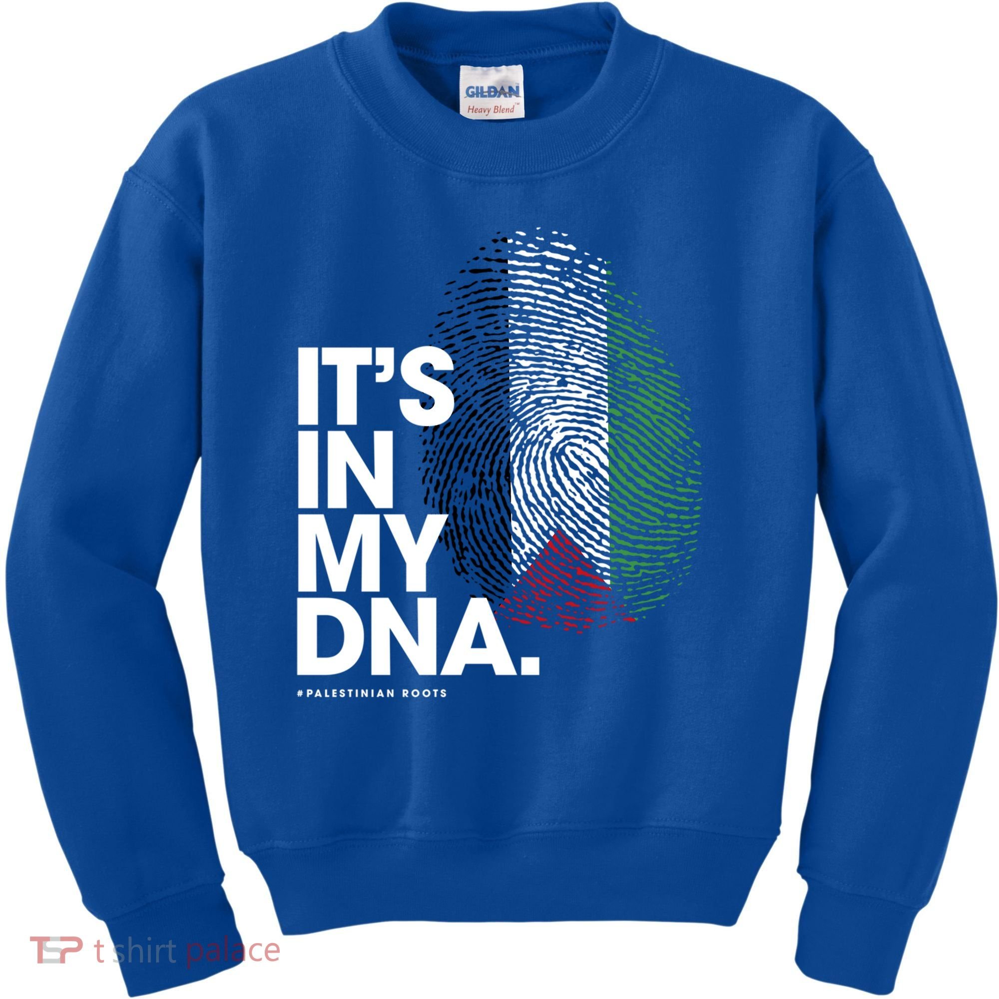 ItS In My Dna Palestine Flag Cool Gift Palestinian Roots Gift Kids Sweatshirt