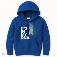 ItS In My Dna Palestine Flag Cool Gift Palestinian Roots Gift Kids Hoodie thumb 0