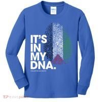 ItS In My Dna Palestine Flag Cool Gift Palestinian Roots Gift Kids Long Sleeve Shirt thumb 0