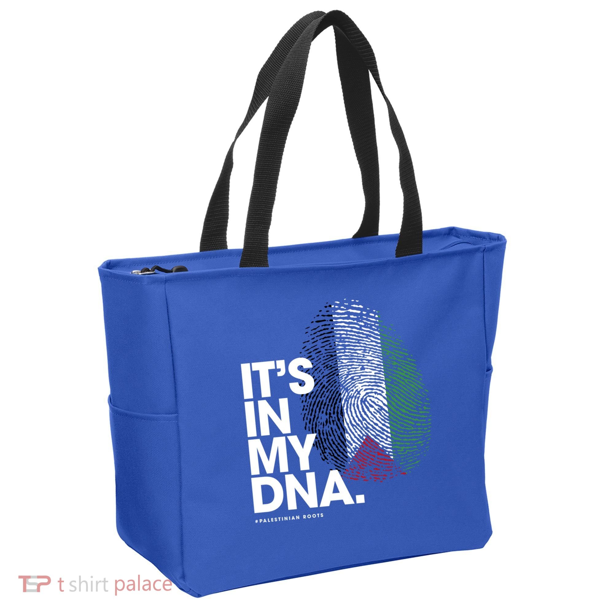 ItS In My Dna Palestine Flag Cool Gift Palestinian Roots Gift Tote Bag
