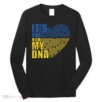 Its In My DNA Urkraine Flag Finger Print Long Sleeve Shirt thumb 0