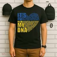 Its In My DNA Urkraine Flag Finger Print T-Shirt thumb 6