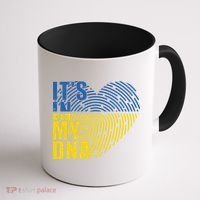 Its In My DNA Urkraine Flag Finger Print Coffee Mug thumb 1