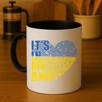 Its In My DNA Urkraine Flag Finger Print Coffee Mug thumb 4