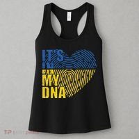 Its In My DNA Urkraine Flag Finger Print Women's Tank Top thumb 3