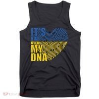 Its In My DNA Urkraine Flag Finger Print Tank Top thumb 0