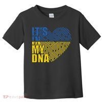 Its In My DNA Urkraine Flag Finger Print Toddler T-Shirt thumb 0