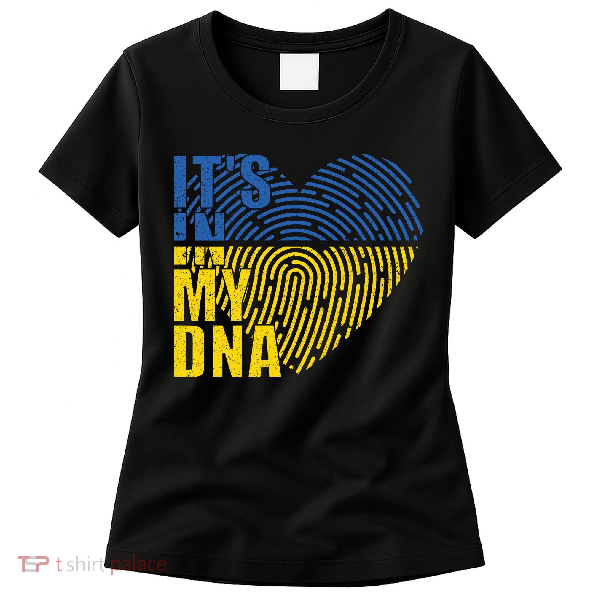 Its In My DNA Urkraine Flag Finger Print Women's T-Shirt